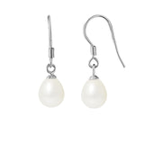 Boucles d'Oreilles- Perles de Culture - Blanc- Argent