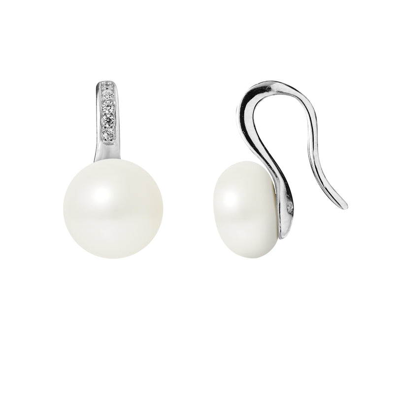 Boucles d'oreilles en argent et perles de culture blanche | Moea