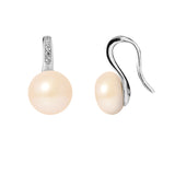 Boucles d'Oreilles-Joaillerie Perles de Culture d'Eau Douce Rose-  Argent 925 Millièmes