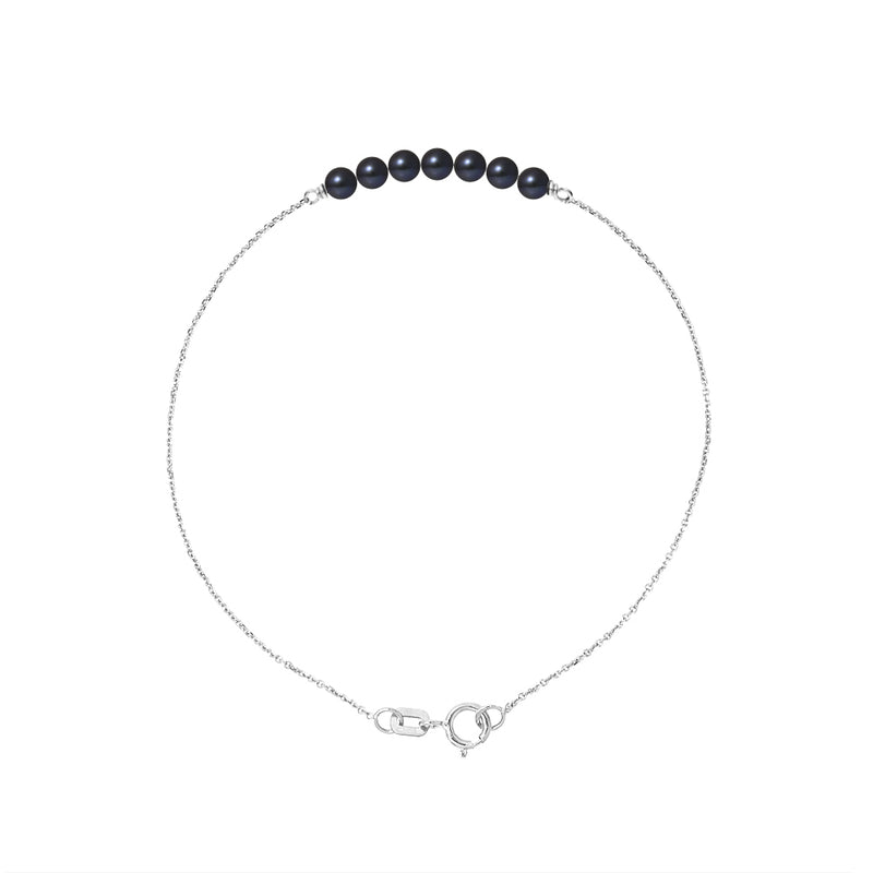 Bracelet- Perle de Culture d'Eau Douce - Diamètre 3-4 mm Black Tahiti-