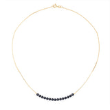 Collier OrJaune Perle de cutlure Black Tahiti- Diamètre 3-4 mm