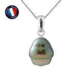 Collier- Perle de Tahiti- Cercle 9-10 mm- Bijou Femme