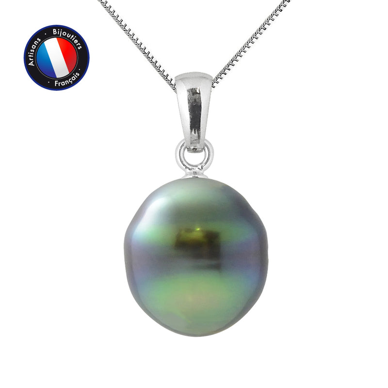 Collier- Perle de Tahiti- Cercle 11-12 mm- Bijou Femme