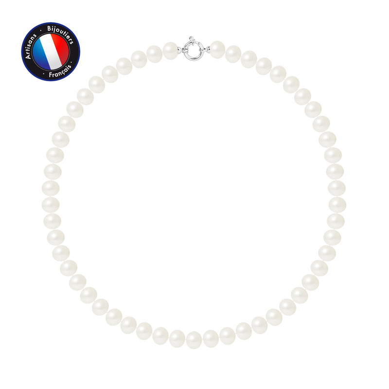 Collier Perle de Culture Blanche semi ronde | Lyse