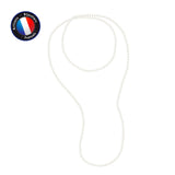 Sautoir- Perle de Culture d'Eau Douce- Barroque 5-6 mm Blanc